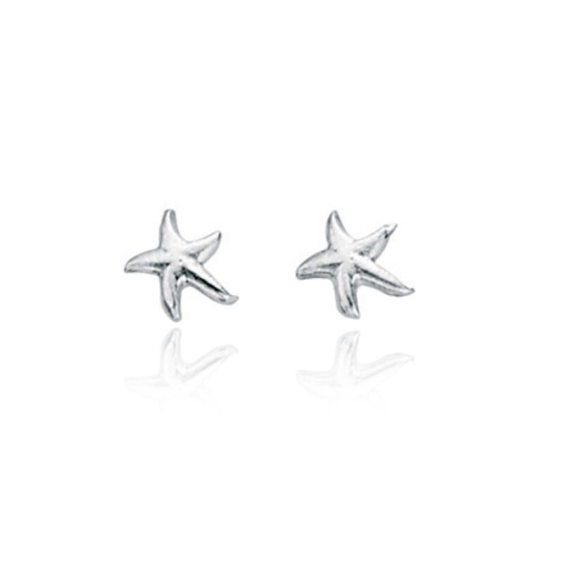 Silver Starfish Studs