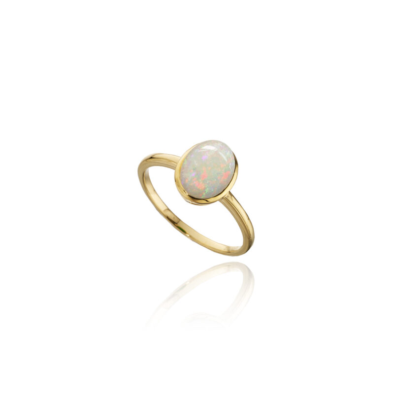9ct Gold Amore Oval Opal Ring