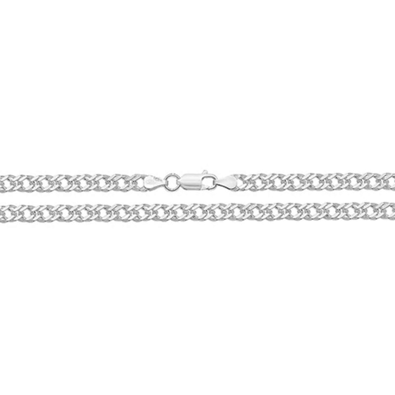 Silver Double Curb Bracelet 8.5"