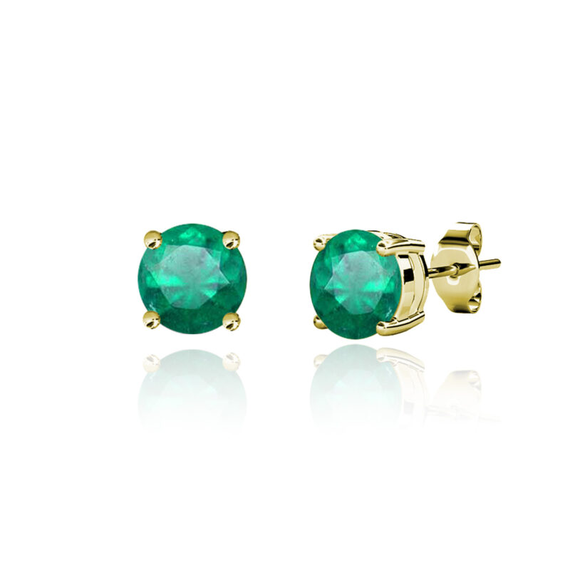 9ct Gold Amore Emerald Studs
