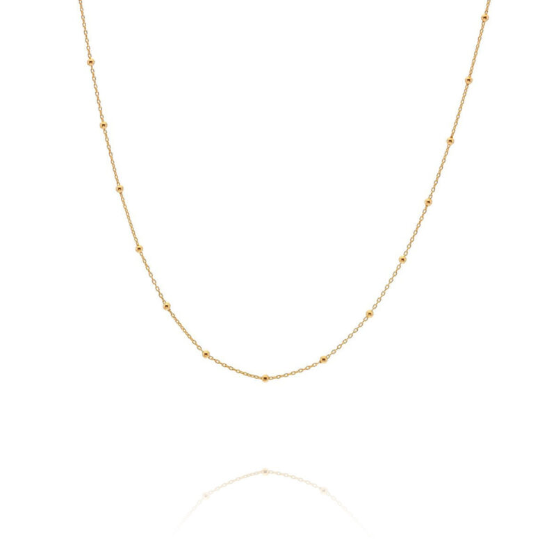 Hot Diamonds X JJ 18ct Gold Plated Embrace Bead Cable Chain