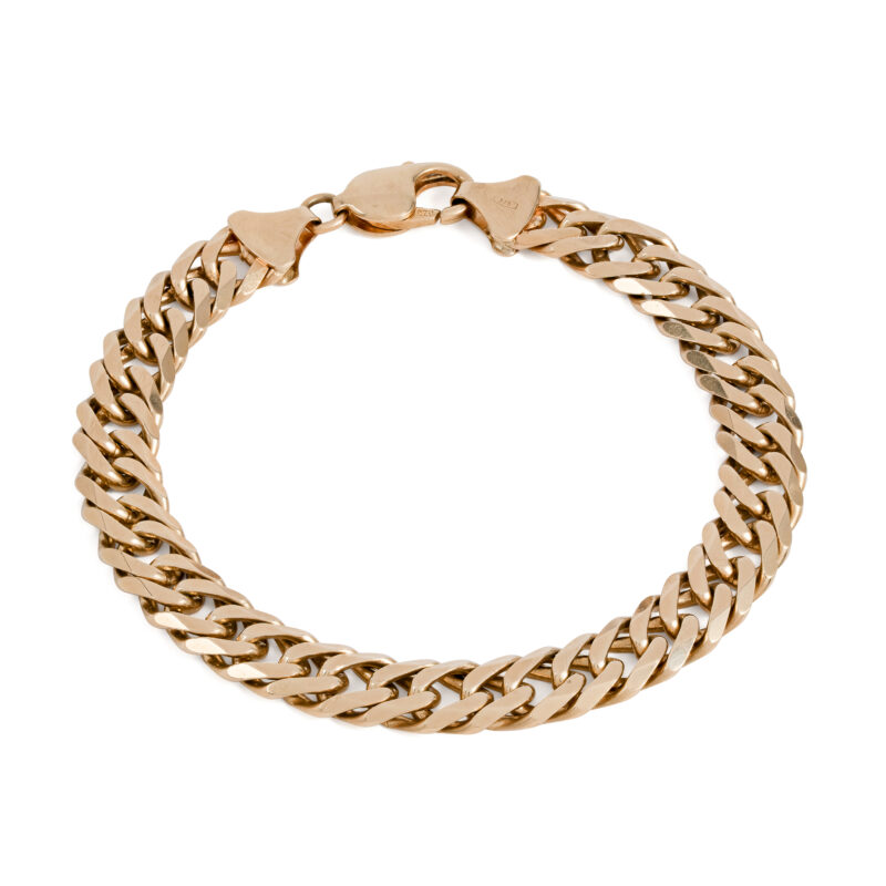 Pre-owned 9ct Gold Double Curb Bracelet