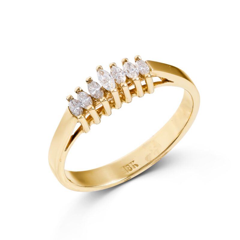 Pre-Owned 18ct Gold Marquise Diamond Ring