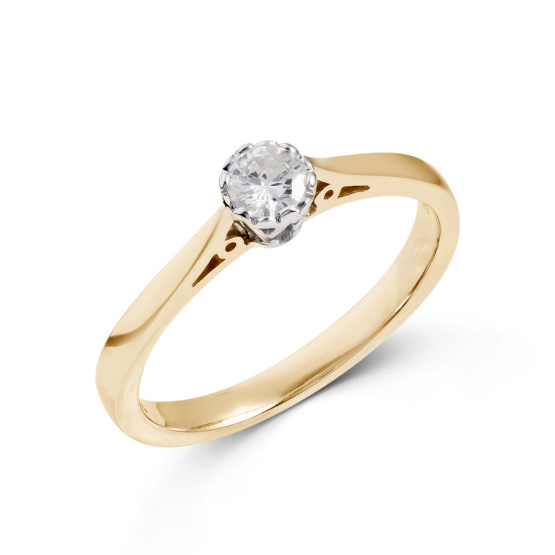 Pre-Owned 9ct Gold Diamond Solitaire Ring