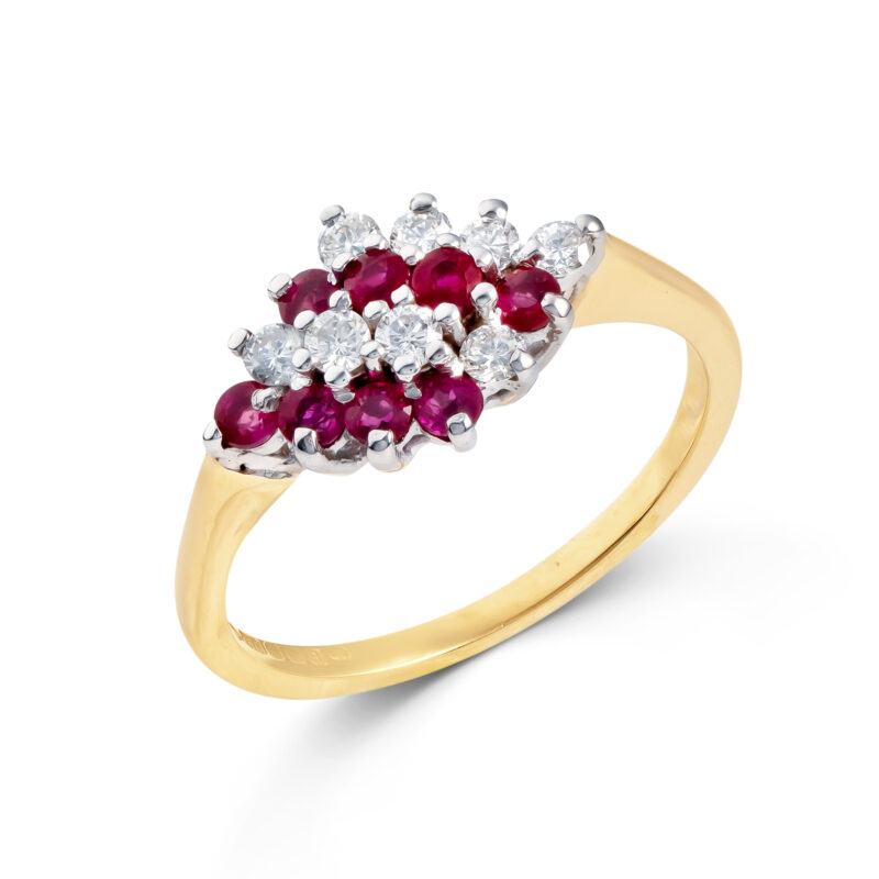Pre-Owned 18ct Gold Pink Sapphire & Diamond Ring