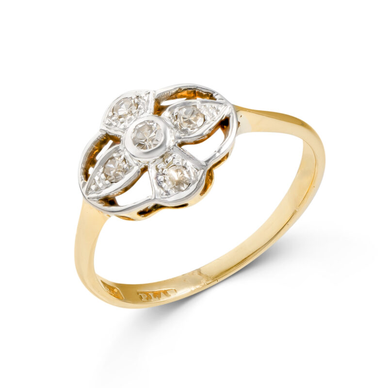 Pre-Owned 18ct Gold & Platinum 1920's Diamond Ring