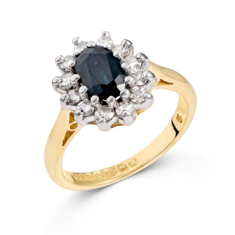 Pre-Owned 18ct Gold Sapphire & Diamond Ring