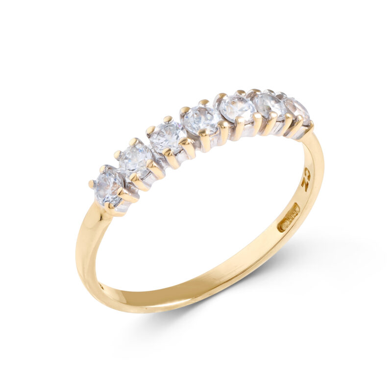 Pre-Owned 9ct Gold Cubic Zirconia Eternity Ring