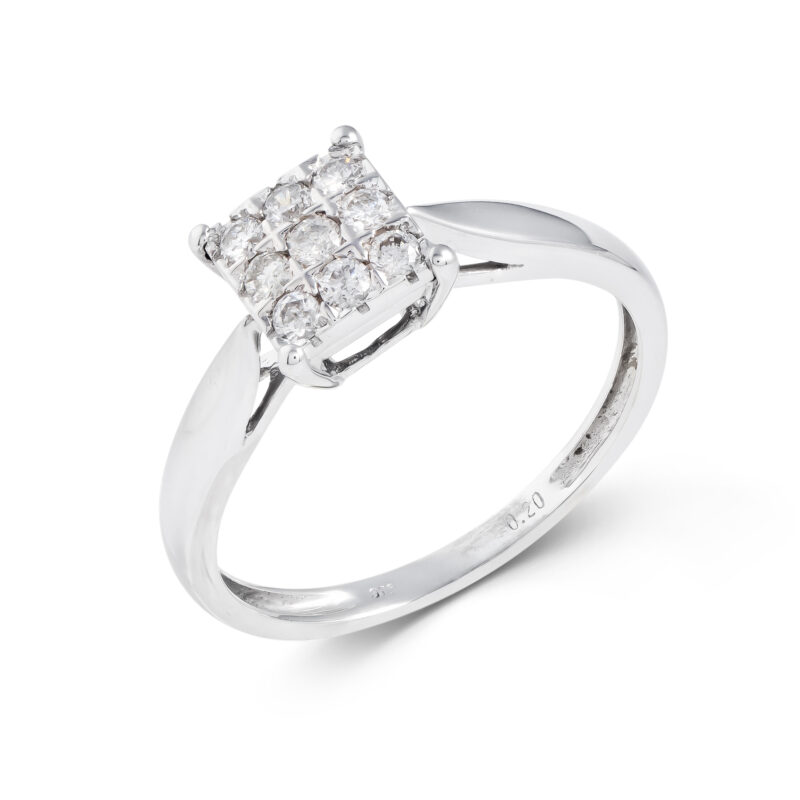 Pre-Owned 9ct White Gold Diamond Ring