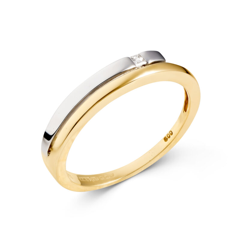 Pre-Owned 18ct Bi-Colour Gold Diamond Ring
