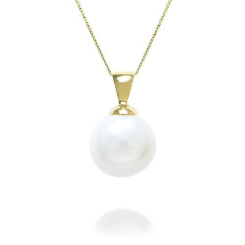 gold pearl pendant - pearl jewellery - gold pendant - HC Jewellers - Royston
